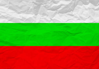 Bulgaria flag crumpled paper