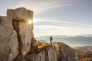hiking in autumn in South Tyrol