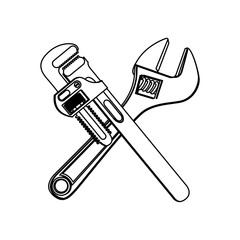 wrench tool icon image vector illustration design 