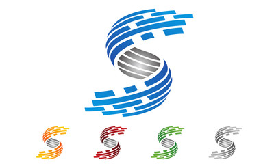 S letter, 3d, s logo design