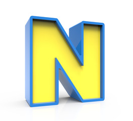 3D toylike letter N