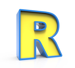 3D toylike letter R