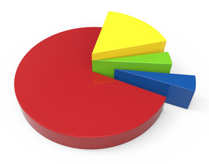 Obraz premium 3d pie chart model