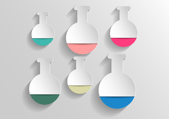 Infographic banners Templates.Vector test tube  design element.