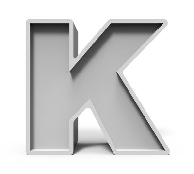 3d concrete letter K