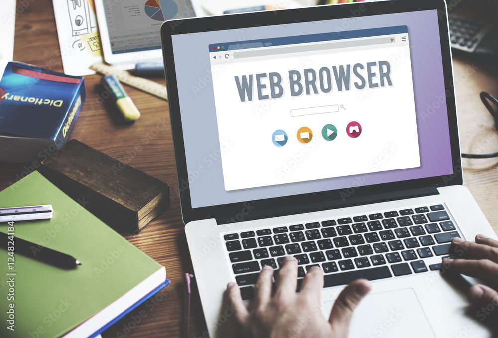Poster generic web browser online page concept
