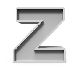 3d concrete letter Z