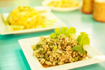 Larb, traditional Thai spicy food