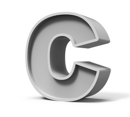 3d concrete letter C