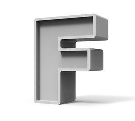3d concrete letter F
