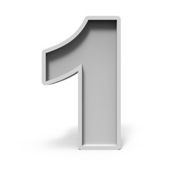 3d concrete number 1