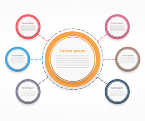 Circle Diagram with Six Elements