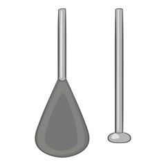 Aluminium adjustable folding paddle icon. Cartoon illustration of paddle vector icon for web design