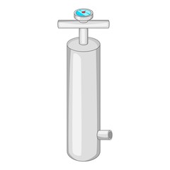 Pump with pressure gauge icon. Cartoon illustration of pump vector icon for web design