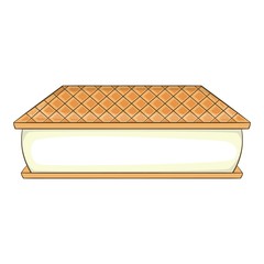 Waffle ice cream icon. Cartoon illustration of ice cream vector icon for web design