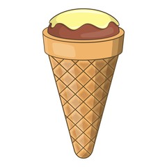 Pistachio ice cream icon. Cartoon illustration of ice cream vector icon for web design
