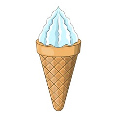 Ice cream cone icon. Cartoon illustration of ice cream vector icon for web design