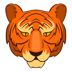 Tiger head symbol of South Korea economics icon. Cartoon illustration of tiger vector icon for web design