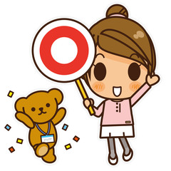 オンナノコ オフィスカジュアル(ピンク) マル