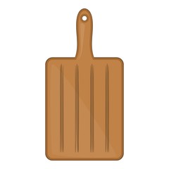 Cutting board icon. Cartoon illustration of cutting board vector icon for web