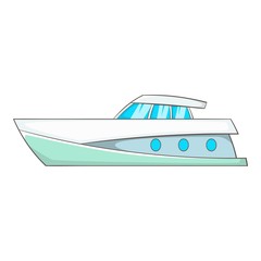 Fototapeta na wymiar Big yacht icon. Cartoon illustration of big yacht vector icon for web