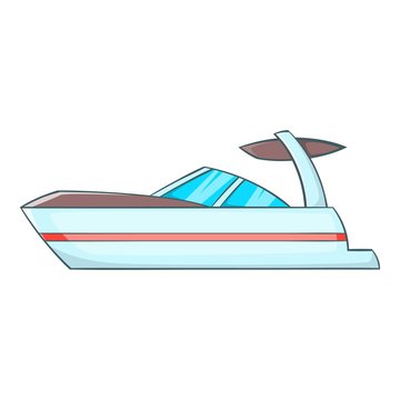 Sailing boat icon. Cartoon illustration of sailing boat vector icon for web