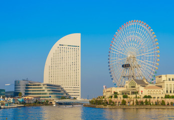 Yokohama,Japan - November 24,2015 : Ferris wheel at cosmo world