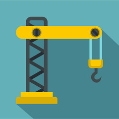Crane icon. Flat illustration of crane vector icon for web