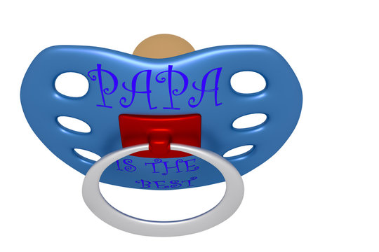 Baby pacifier, 3d illustration