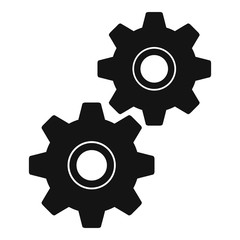 Gear icon. Simple illustration of gear vector icon for web