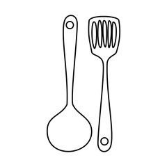 kitchen supplies related icon image vector illustration design 