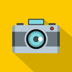 Photo camera icon. Flat illustration of photo camera vector icon for web