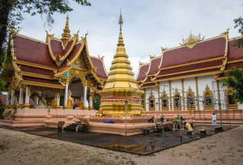 Fototapeta premium Wat Phra That Chom Chan one of the 9 important pagodas of Chiangrai province, Thailand.