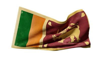 Democratic Socialist Republic of Sri Lanka flag waving