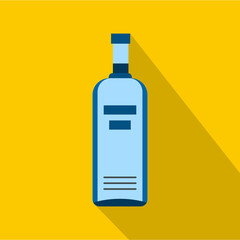 Bottle of vodka icon. Flat illustration of bottle of vodka vector icon for web