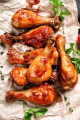 Chicken drumstick, top view