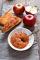 Homemade apple jam