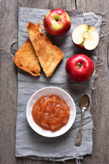 Apple jam, top view