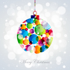 Greeting card with colorful ball