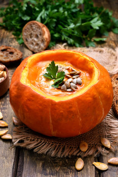 Soup in pumpkin
