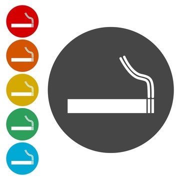 Cigarette icon. Tobacco sign. Smoking symbol 