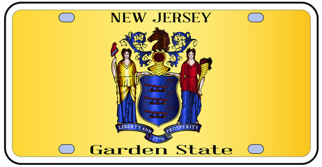 New Jersey Flag License Plate