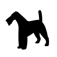 fox terrier dog vector illustration black silhouette