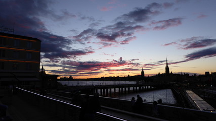 Abenddämmerung in Stockholm