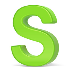 3d light green letter S