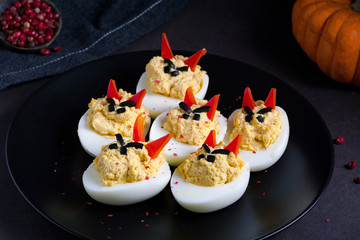 Devileg eggs, holiday party snack