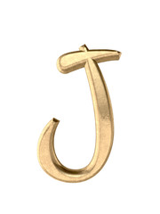 Metal alphabet. 3D rendering