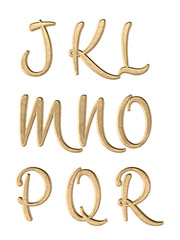 Metal alphabet. 3D rendering