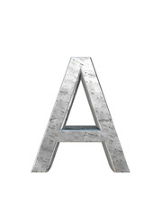 Metal alphabet. 3D rendering
