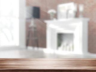 Empty tabletop. 3D rendering